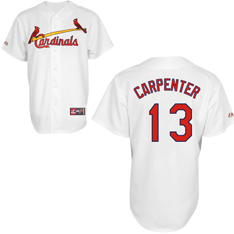 MLB St. Louis Cardinals #13 Matt Carpenter White Authentic Cool Base Jersey