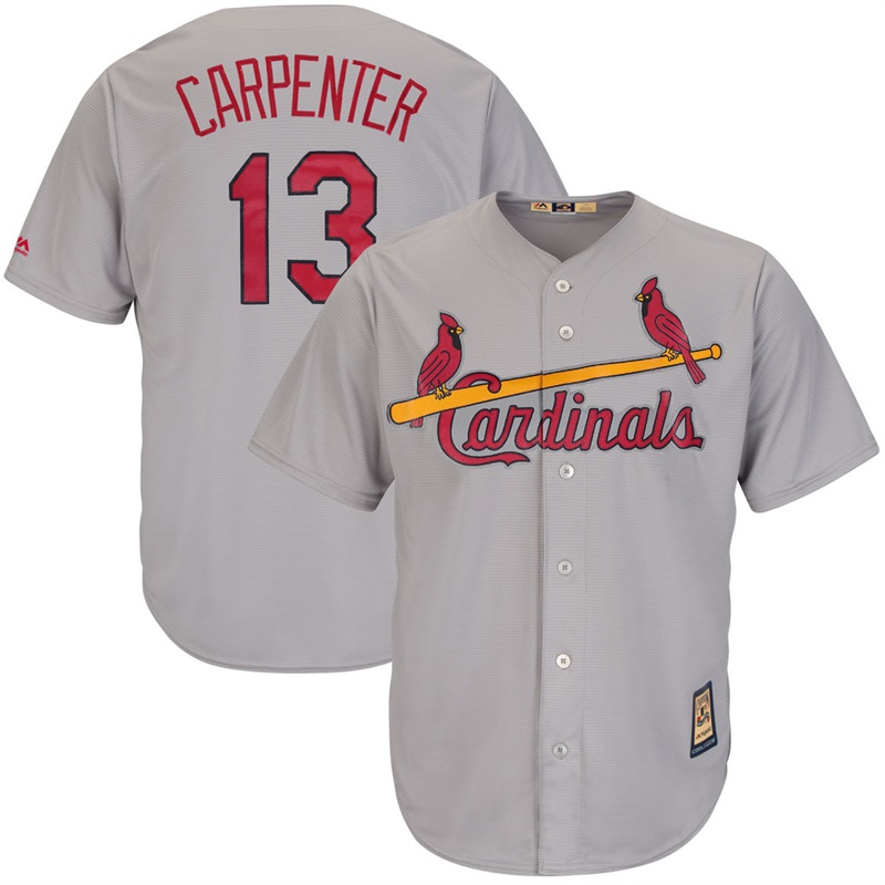 St. Louis Cardinals #13 Matt Carpenter Gray 1961 Cooperstown Collection Current Player Cool Base Jersey