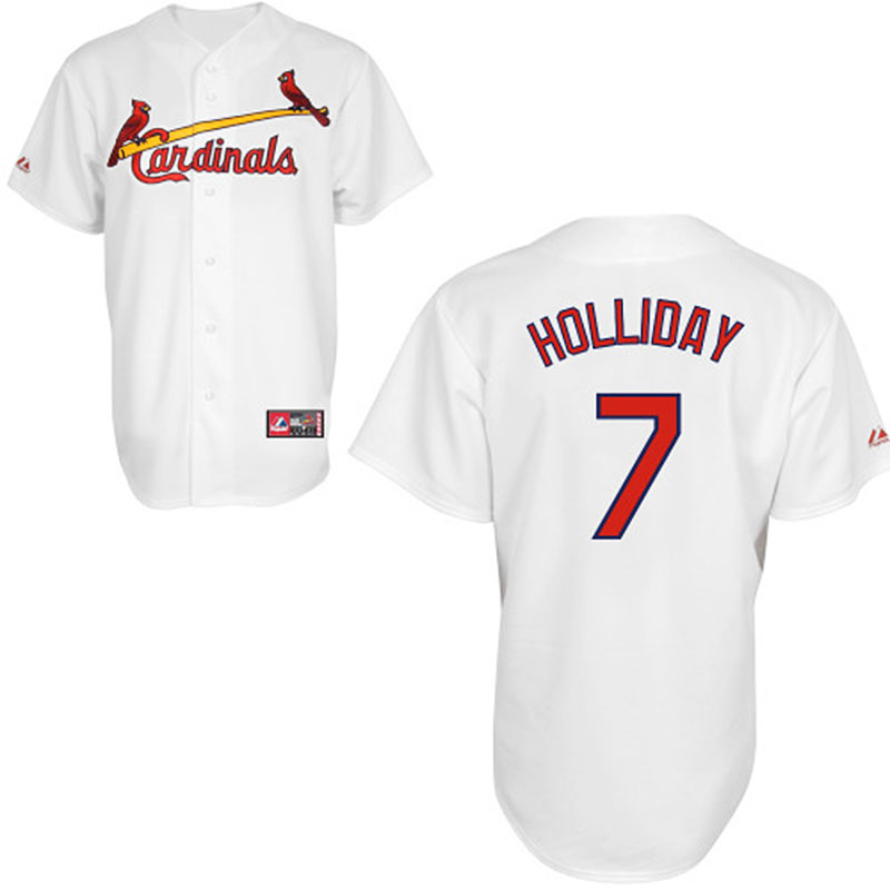 MLB St. Louis Cardinals #7 Matt Holliday White Authentic Cool Base Jersey