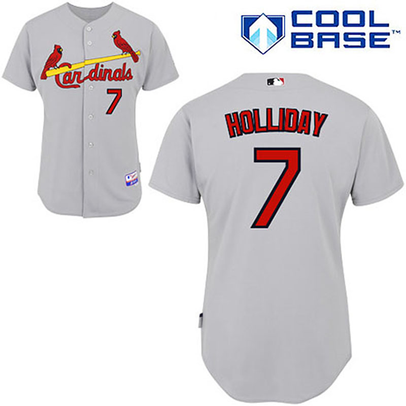 St. Louis Cardinals #7 Matt Holliday Grey Road Cool Base Jersey