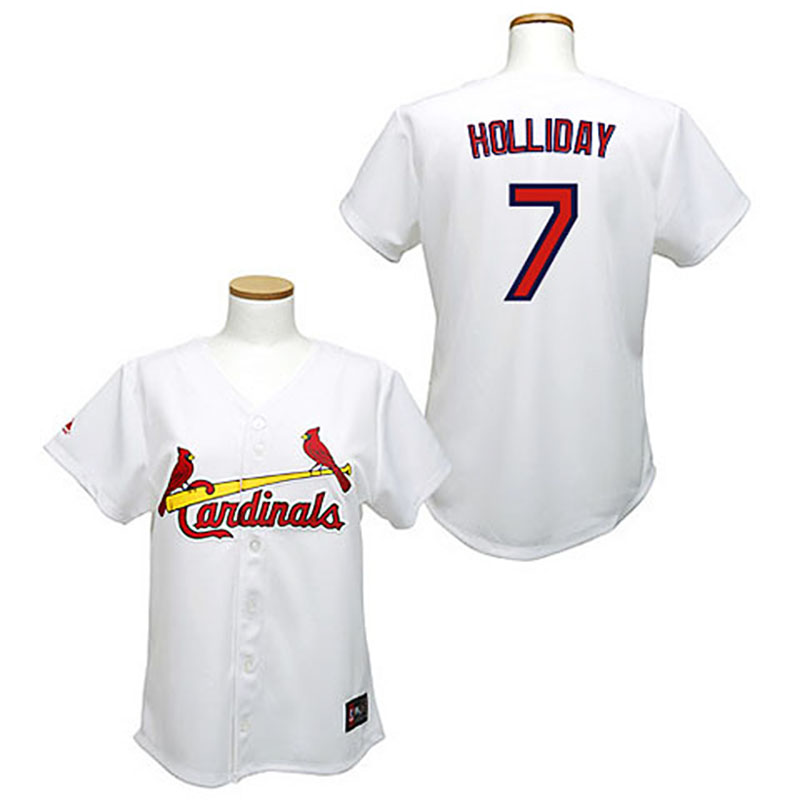 St. Louis Cardinals #7 Matt Holliday White Women's Fashion Jersey