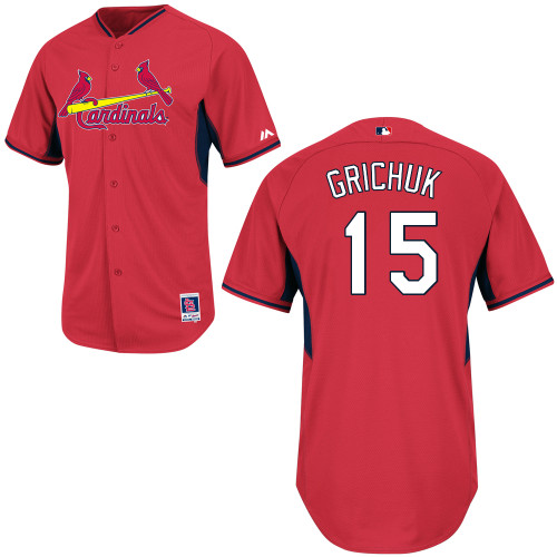 St. Louis Cardinals #15 Randal Grichuk Red Cool Base BP Jersey