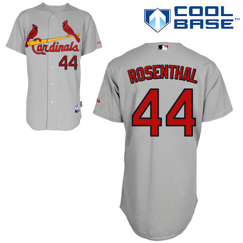 St. Louis Cardinals #44 Trevor Rosenthal Gray Cool Base Road Jersey