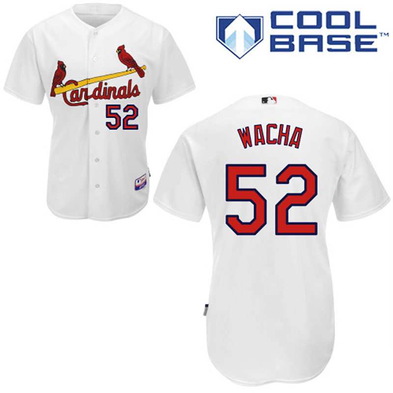 St. Louis Cardinals #52 Michael Wacha Men's Authentic White Home Majestic MLB Cool Base Jersey