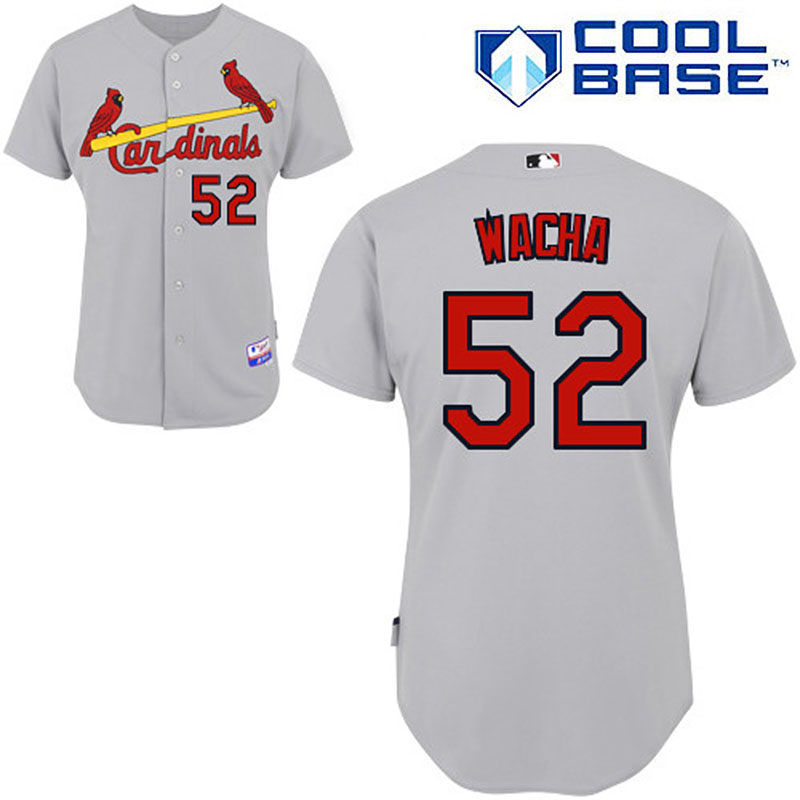 St. Louis Cardinals #52 Michael Wacha Men's Authentic Grey Road Majestic MLB Cool Base Jersey