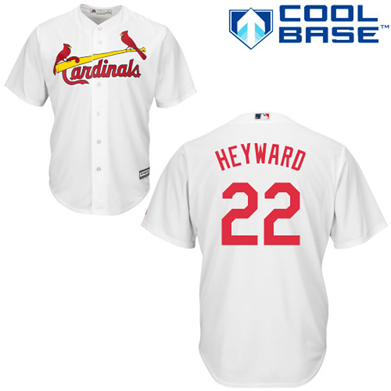 St. Louis Cardinals #22 Jason Heyward Men's Authentic White Home Majestic MLB Cool Base Jersey