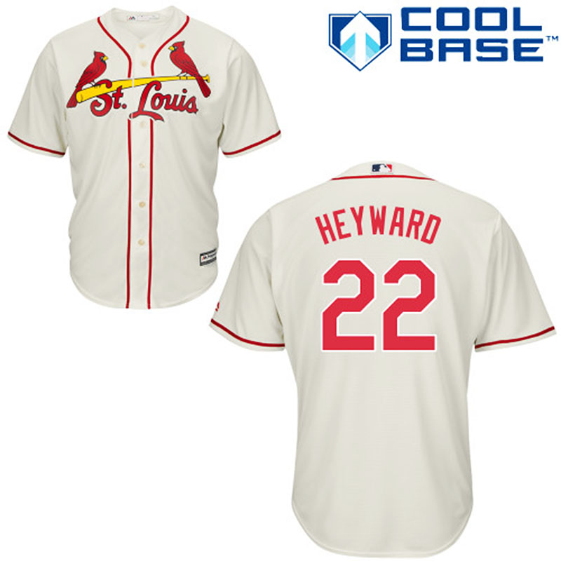 St. Louis Cardinals #22 Jason Heyward Men's Authentic Cream Alternate Majestic MLB Cool Base Jersey