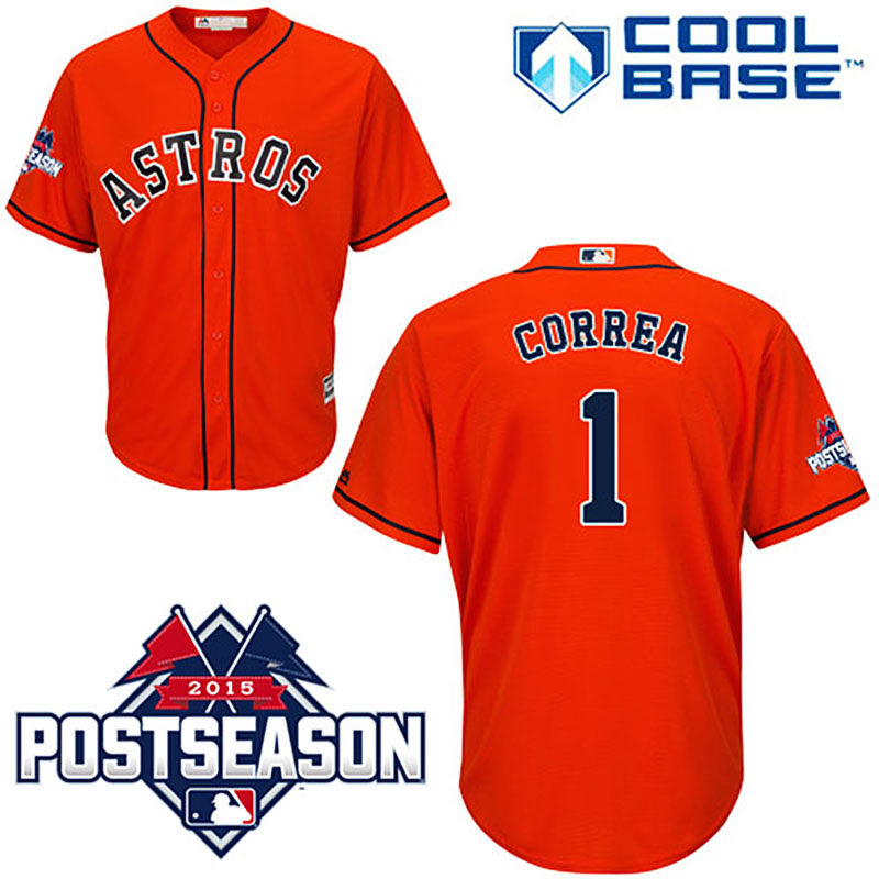 Houston Astros #1 Carlos Correa Red Cool Base Alternate Jersey