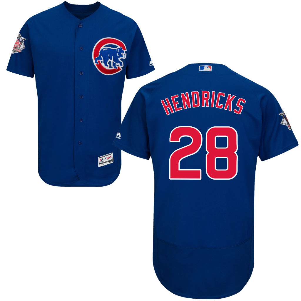 Chicago Cubs #28 Kyle Hendricks Alternate Royal Authentic Collection Flex Base Jersey