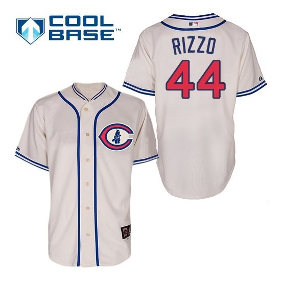 Chicago Cubs #44 Anthony Rizzo Cream 1929 Throwback Jersey