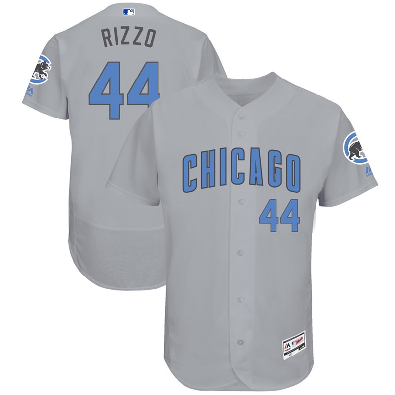 Anthony Rizzo #44 Men Chicago Cubs 2017 Father's Day Gray Flex Base Jersey