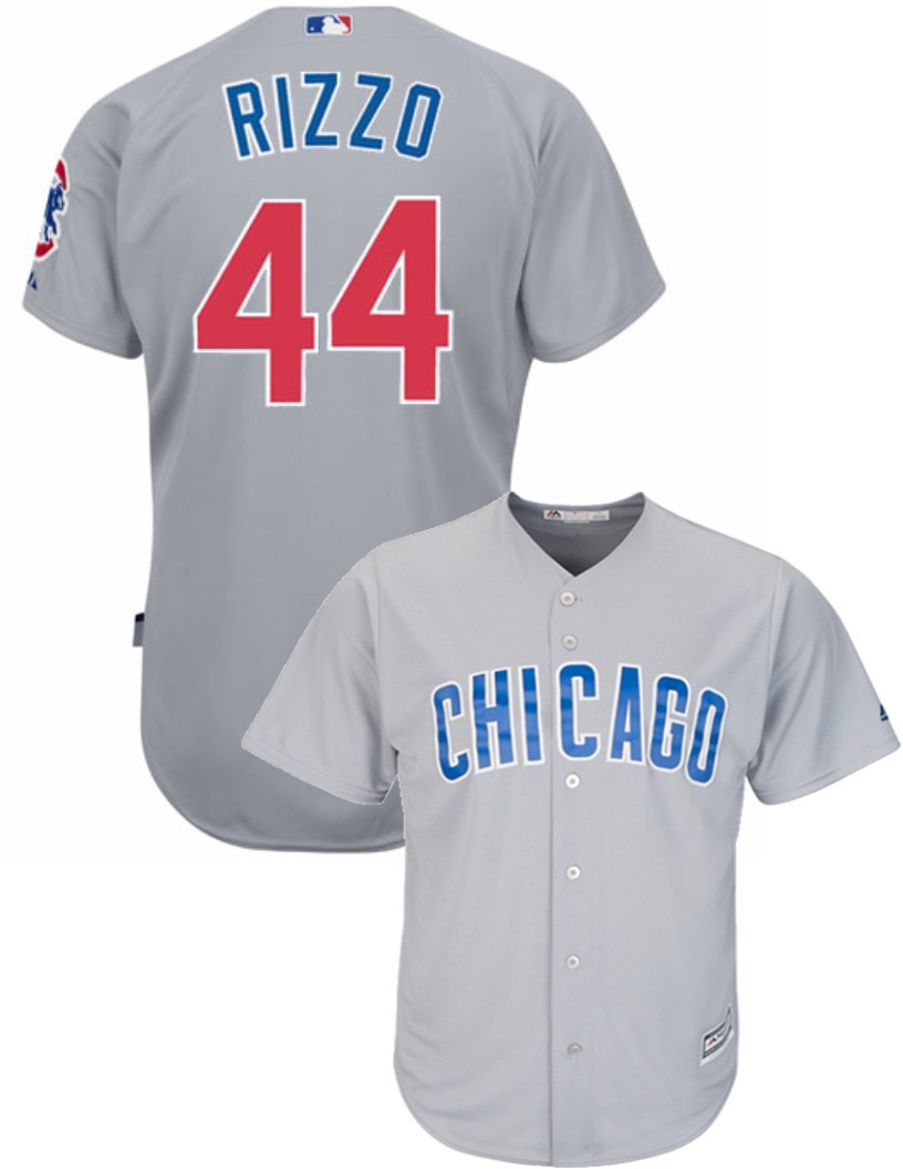 Chicago Cubs Anthony Rizzo #44 Gray Official Cool Base Jersey