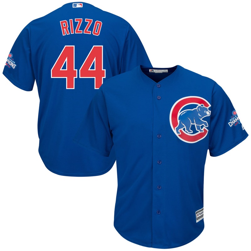 Chicago Cubs Anthony Rizzo #44 Royal 2016 World Series Champions Cool Base Jersey