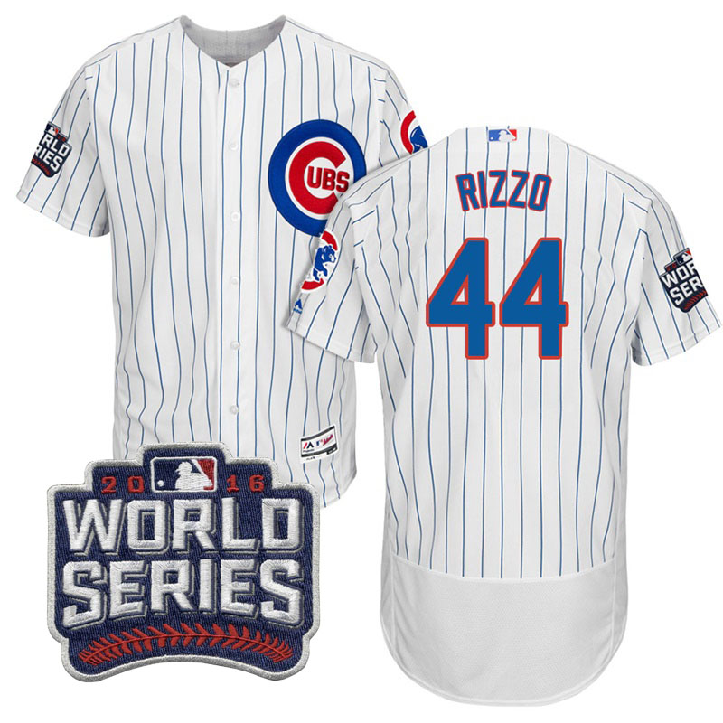 Chicago Cubs Anthony Rizzo #44 White 2016 World Series Bound Flex Base Jersey