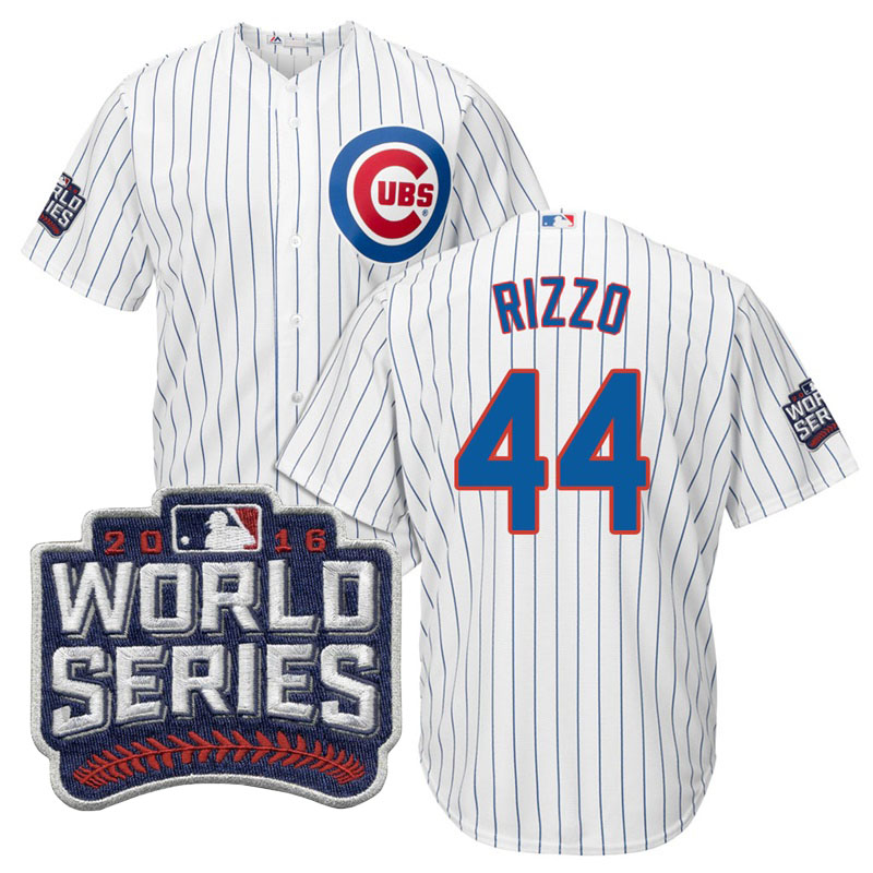 Chicago Cubs Anthony Rizzo #44 White 2016 World Series Bound Cool Base Jersey