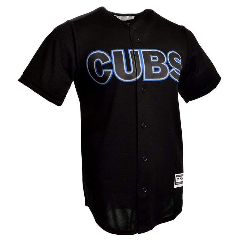 Chicago Cubs Cool Base Black on Black Color Pop Jersey