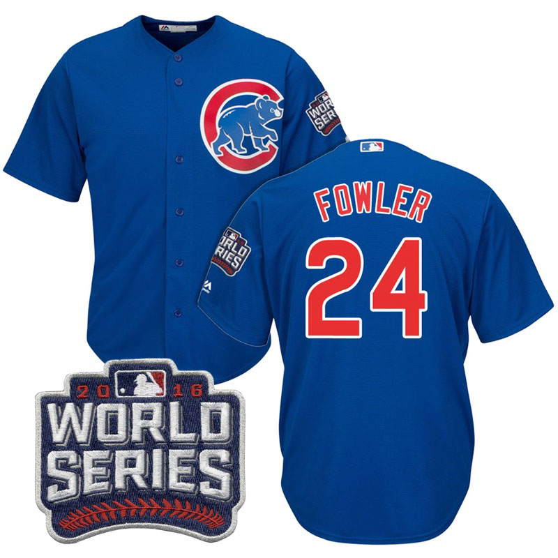 Chicago Cubs Dexter Fowler #24 Royal 2016 World Series Bound Cool Base Jersey