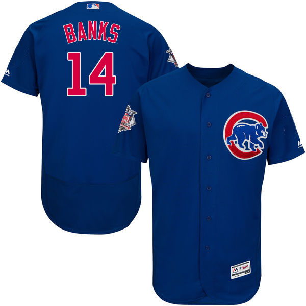 Chicago Cubs Ernie Banks #14 Royal Authentic Collection Flexbase Player Jersey