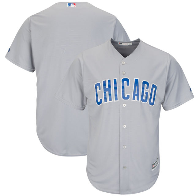 Chicago Cubs Majestic Gray Official Cool Base Team Jersey