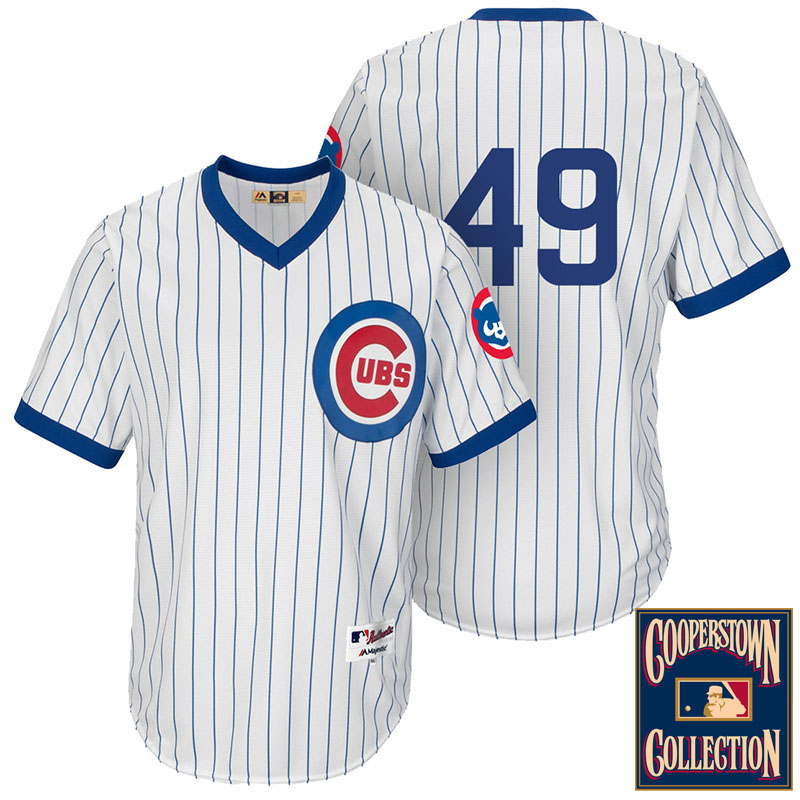 Chicago Cubs #49 Jake Arrieta White 1988 Turn Back The Clock Throwback Jersey