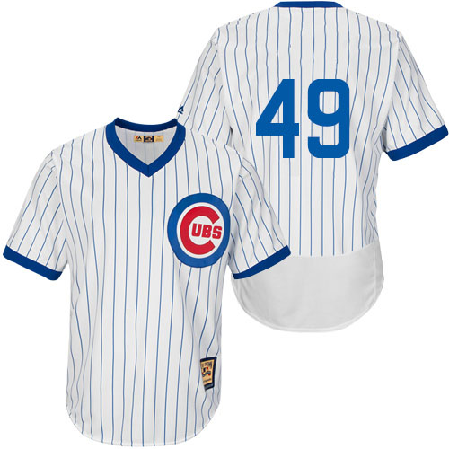 Chicago Cubs #49 Jake Arrieta White Throwback Flexbase Authentic Collection Jersey