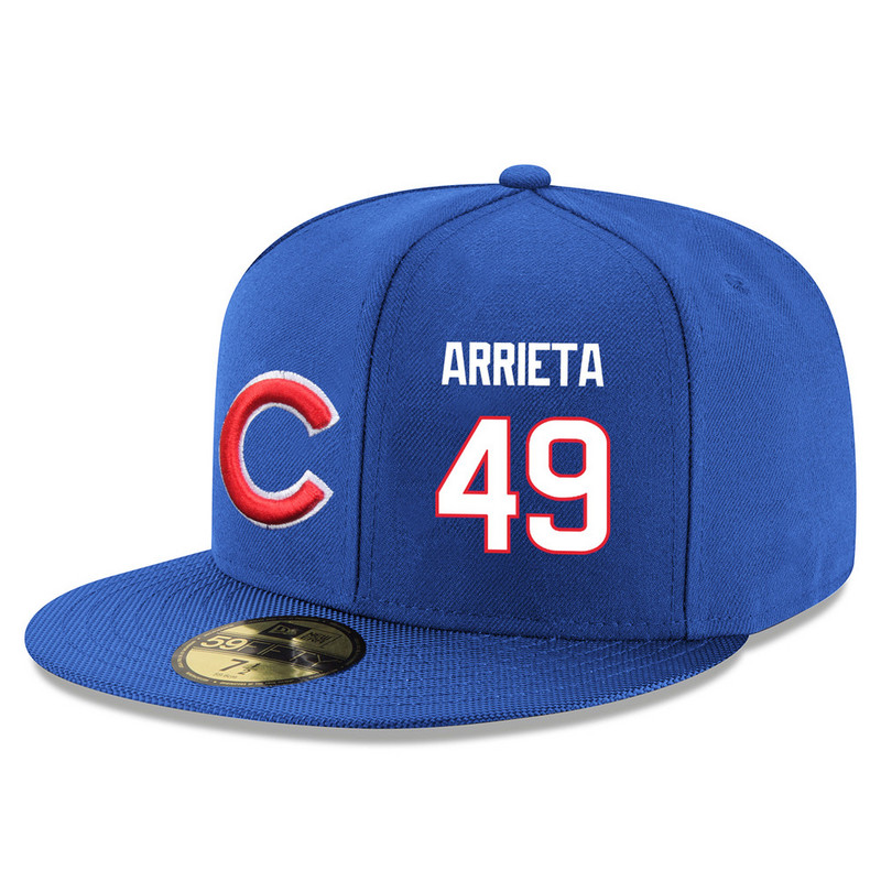 Chicago Cubs Jake Arrieta Royal 59FIFTY Fitted Hat