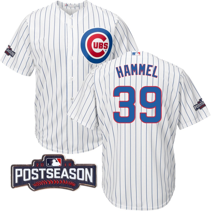 Chicago Cubs Jason Hammel #39 NL Central Division Champions White 2016 Postseason Patch Cool Base Jersey