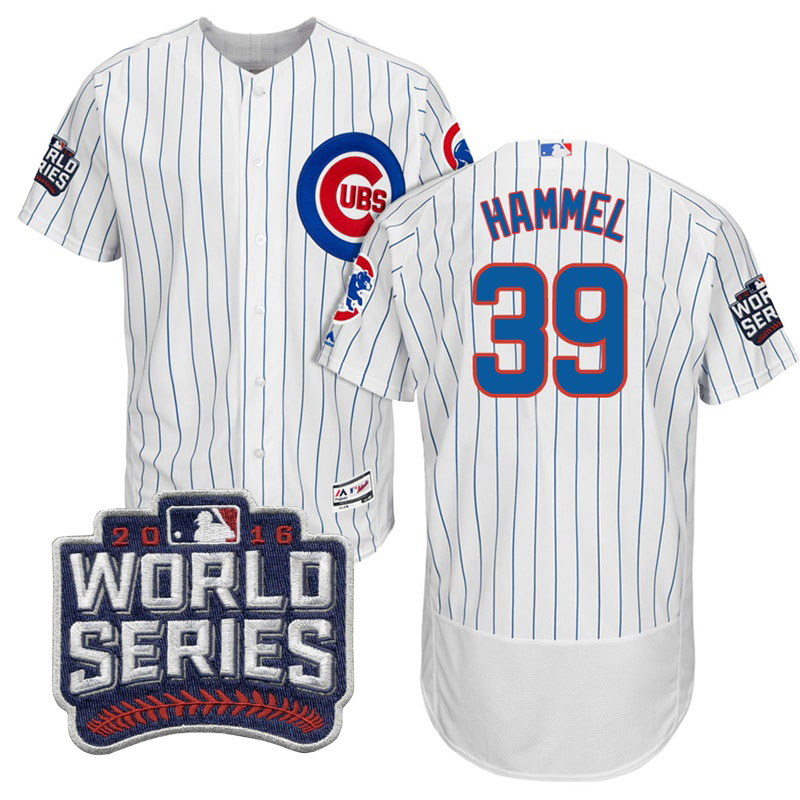 Chicago Cubs Jason Hammel #39 White 2016 World Series Bound Flex Base Jersey