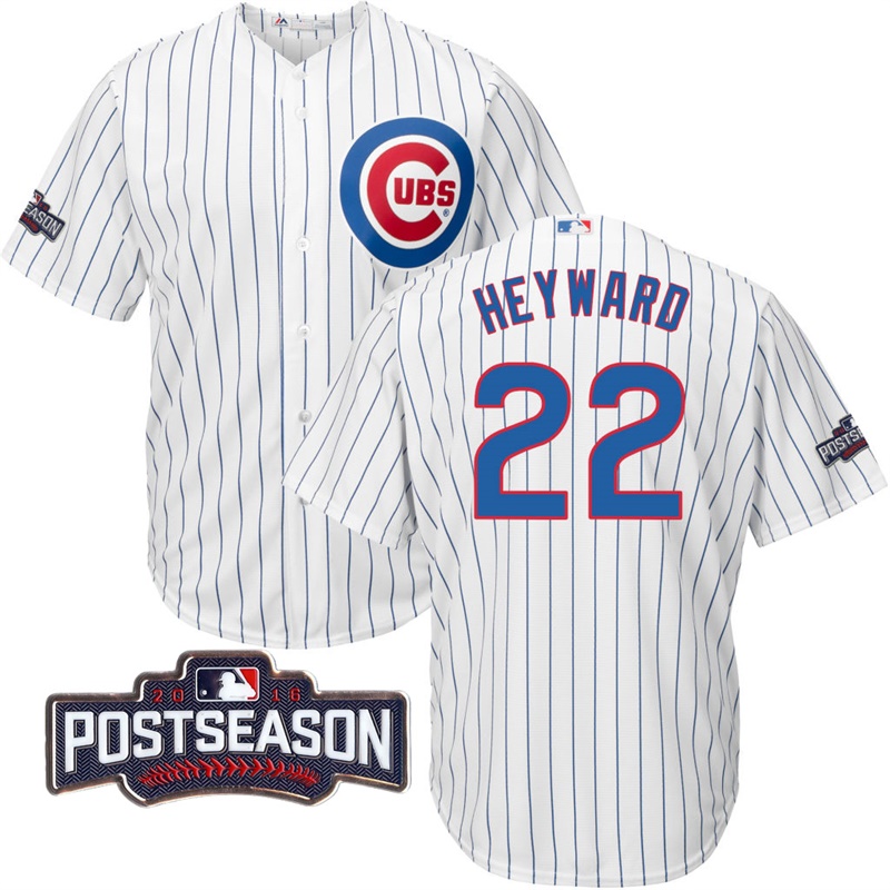 Chicago Cubs Jason Heyward #22 NL Central Division Champions White 2016 Postseason Patch Cool Base Jersey