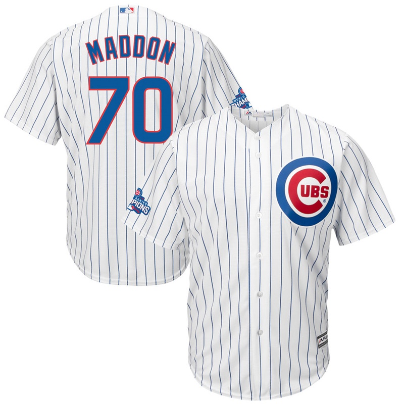 Chicago Cubs Joe Maddon #70 White 2016 World Series Champions Cool Base Jersey