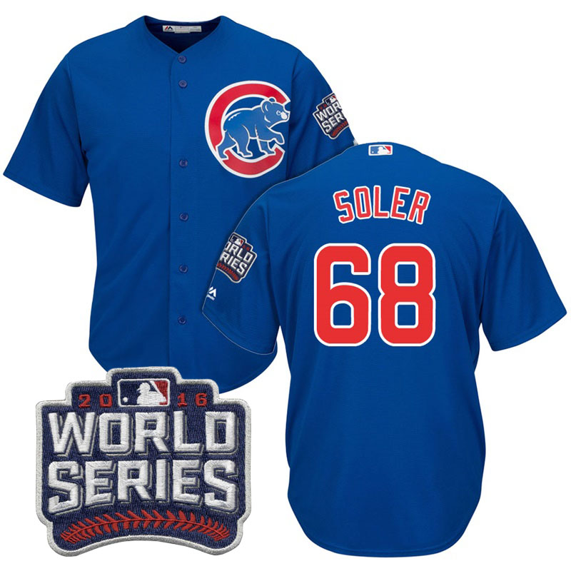 Chicago Cubs Jorge Soler #68 Royal 2016 World Series Bound Cool Base Jersey