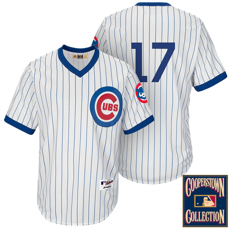 Chicago Cubs #17 Kris Bryant White 1988 Turn Back The Clock Throwback Jersey