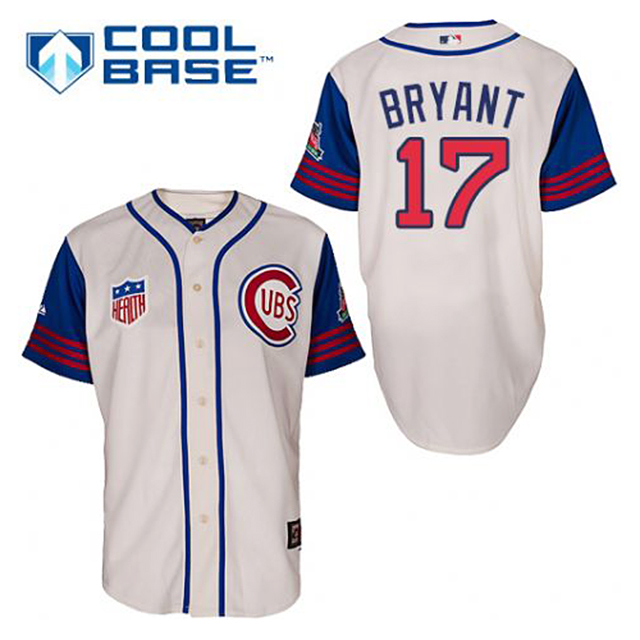 Chicago Cubs #17 Kris Bryant Cream 1942 Throwback Jersey