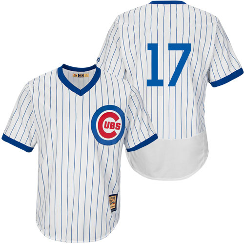 Chicago Cubs #17 Kris Bryant White Throwback Flexbase Authentic Collection Jersey