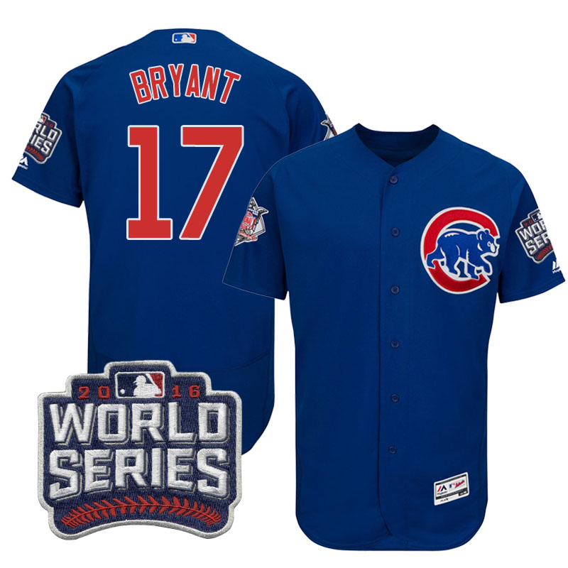 Chicago Cubs Kris Bryant #17 Royal 2016 World Series Bound Flex Base Jersey