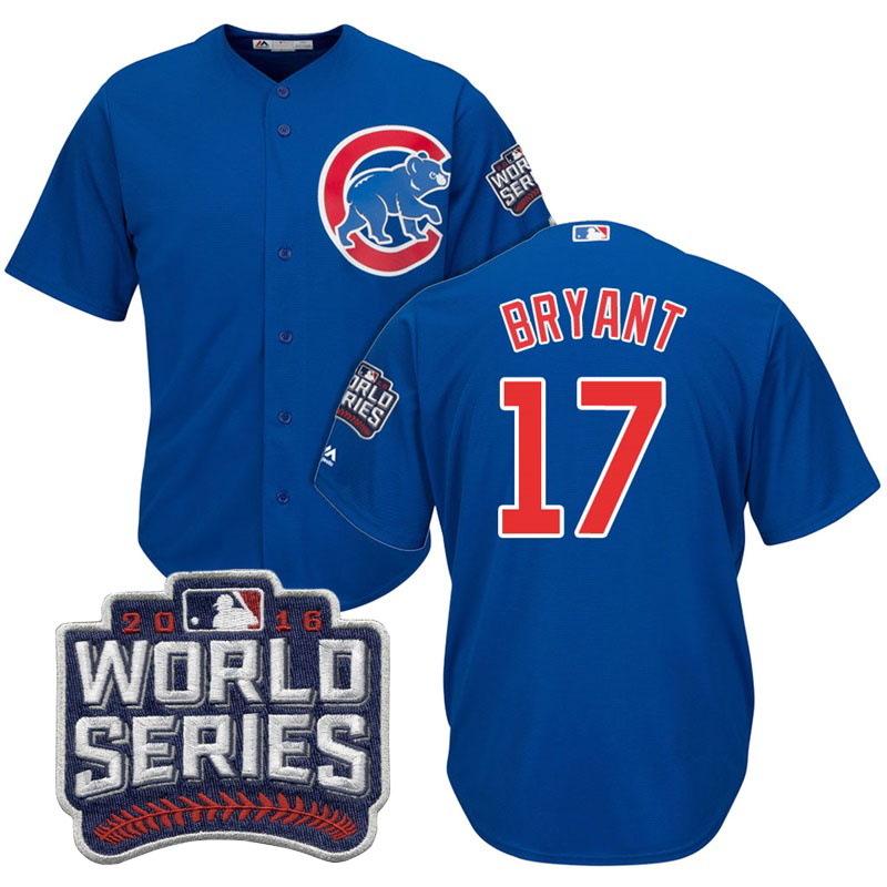 Chicago Cubs Kris Bryant #17 Royal 2016 World Series Bound Cool Base Jersey