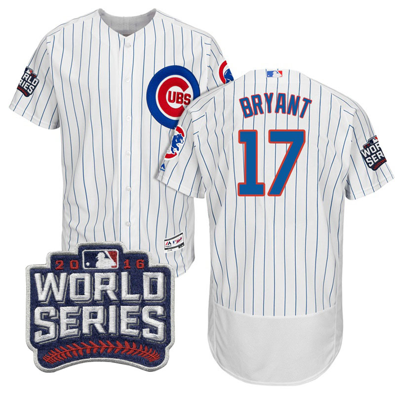 Chicago Cubs Kris Bryant #17 White 2016 World Series Bound Flex Base Jersey