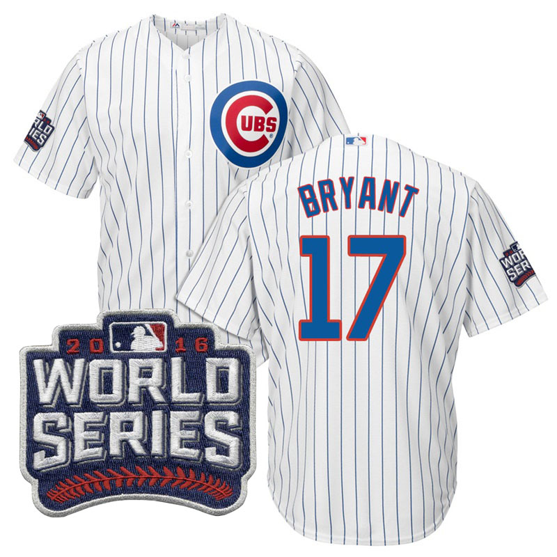 Chicago Cubs Kris Bryant #17 White 2016 World Series Bound Cool Base Jersey