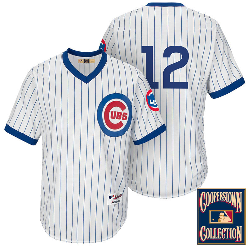 Chicago Cubs #12 Kyle Schwarber White 1988 Turn Back The Clock Throwback Jersey