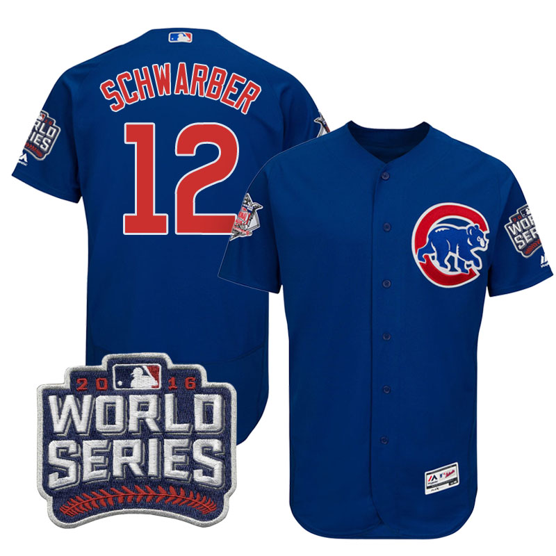 Chicago Cubs Kyle Schwarber #12 Royal 2016 World Series Bound Flex Base Jersey