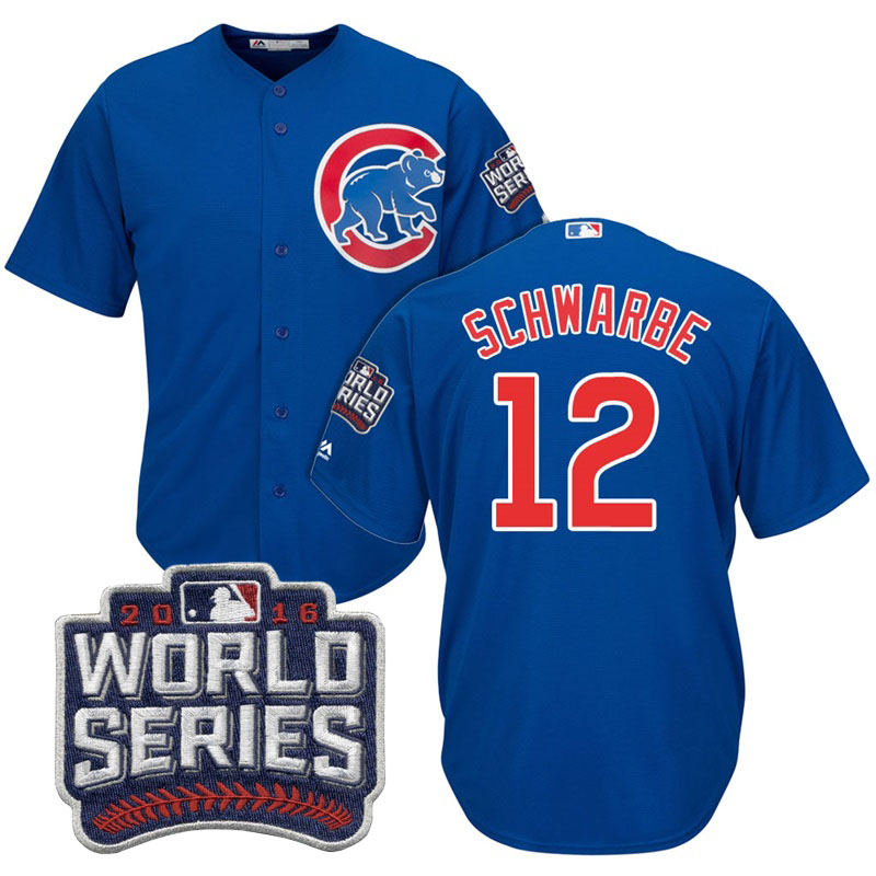 Chicago Cubs Kyle Schwarber #12 Royal 2016 World Series Bound Cool Base Jersey