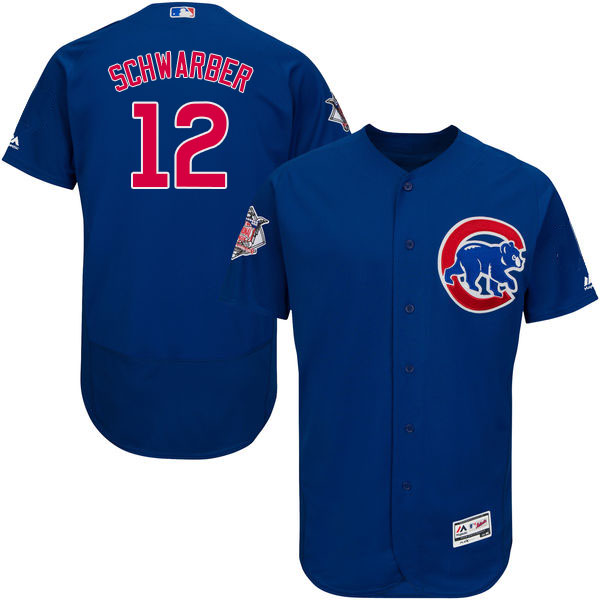 Chicago Cubs Kyle Schwarber #12 Royal Authentic Collection Flexbase Player Jersey