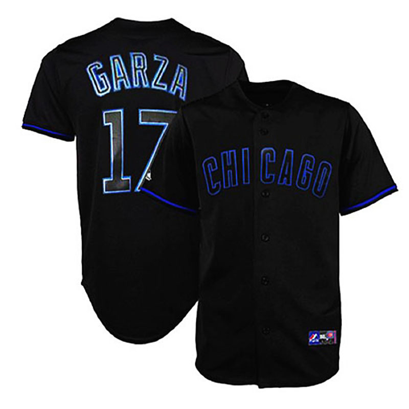 Chicago Cubs #17 Matt Garza Black Fashion Jersey