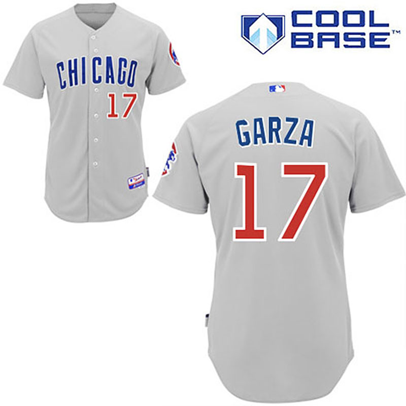 Chicago Cubs #17 Matt Garza Grey Jersey