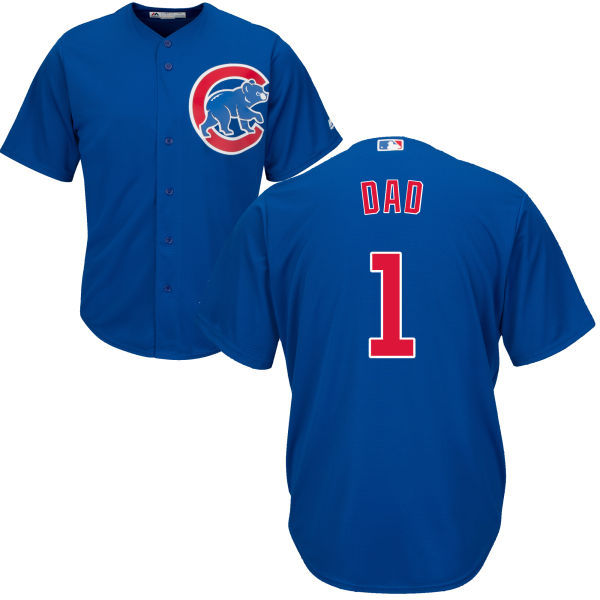 Chicago Cubs Majestic Royal Father's Day Gift Authentic Jersey