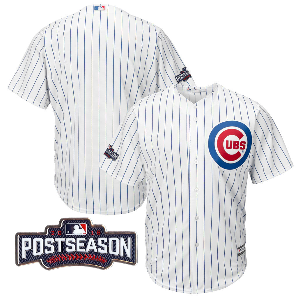 Chicago Cubs NL Central Champions White 2016 Postseason Patch Cool Base Jersey