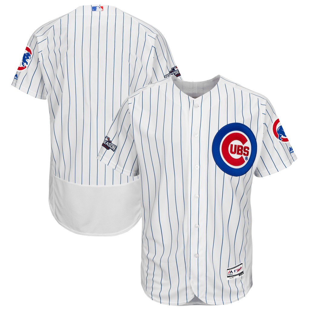 Chicago Cubs NL Central Champions White 2016 Postseason Patch Flex Base Jersey