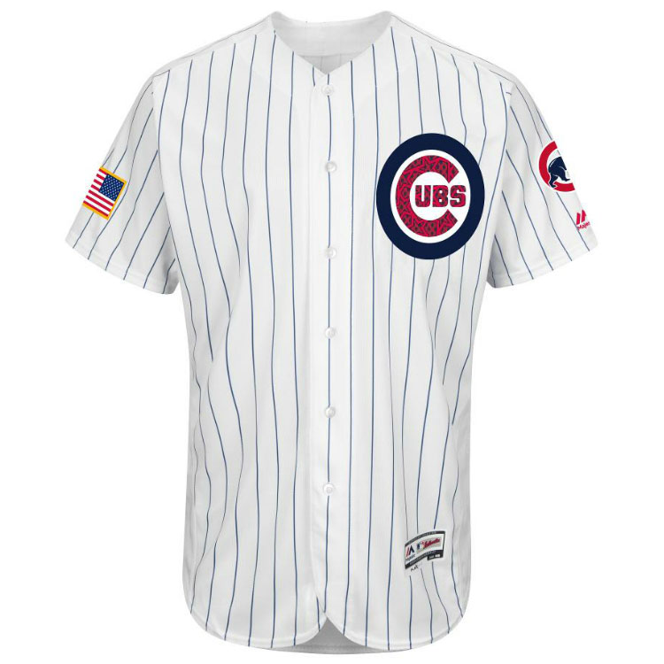 Chicago Cubs Majestic White 2016 Independence Day Stars & Stripes Flex Base Team Jersey