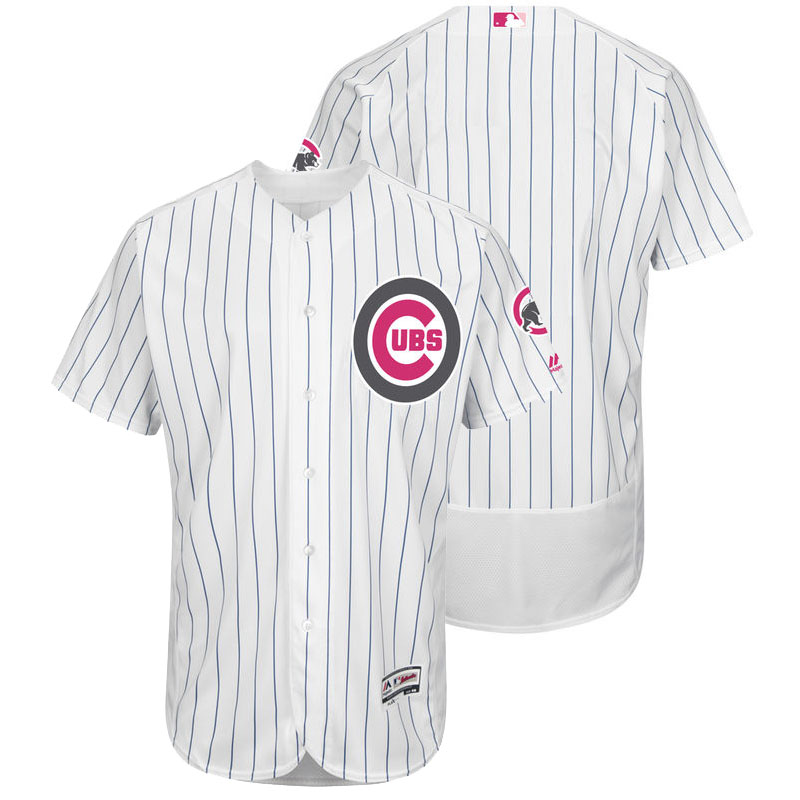 Chicago Cubs White Home 2016 Mother's Day Flex Base Jersey