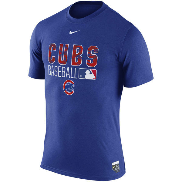 Chicago Cubs Royal Wordmark Issue Performance T-Shirt